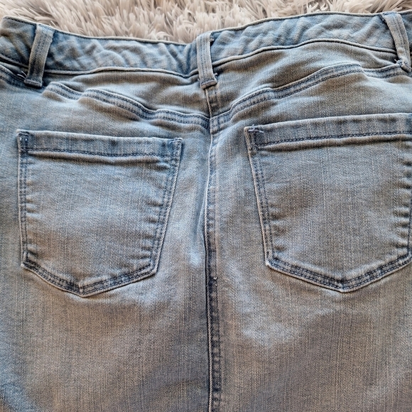 Talbots Petite Sz6 Denim Jeans Skirt Hem Detail. 5 Pocket Adorable - Picture 7 of 8